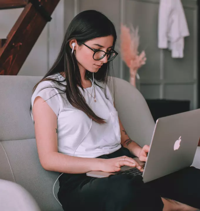 girl working image